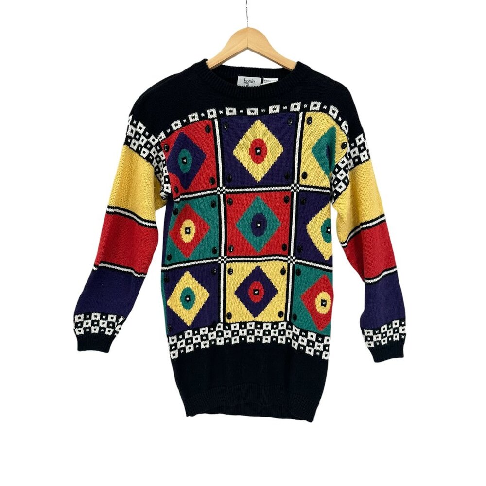 Vintage Bonnie and Bill by Holly Sweater Womens Size Small 90s‎ Y2K 80s Grandpa